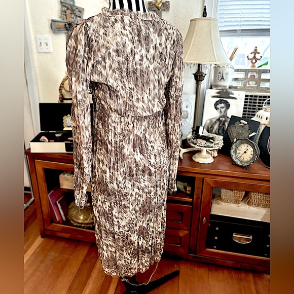 Free People Sheer Leopard Print Button Down Layering Duster Intimates Size P/S - Picture 12 of 13